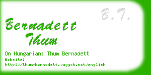 bernadett thum business card